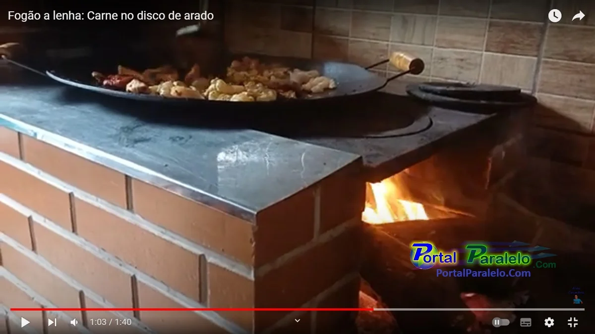 carne no disco de arado