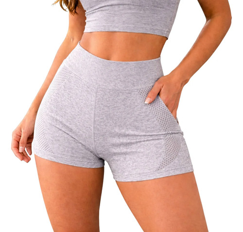 Shorts levanta bumbum 2 Short levanta bumbum cinza 1