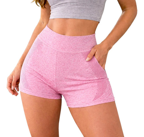 Shorts levanta bumbum 3 Short levanta bumbum rosa